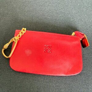 Loewe Red Leather Coin Pouch